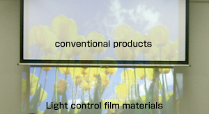 Light control film (LCF) Film material that is very effective in improving the brightness of LCDs and projection screens